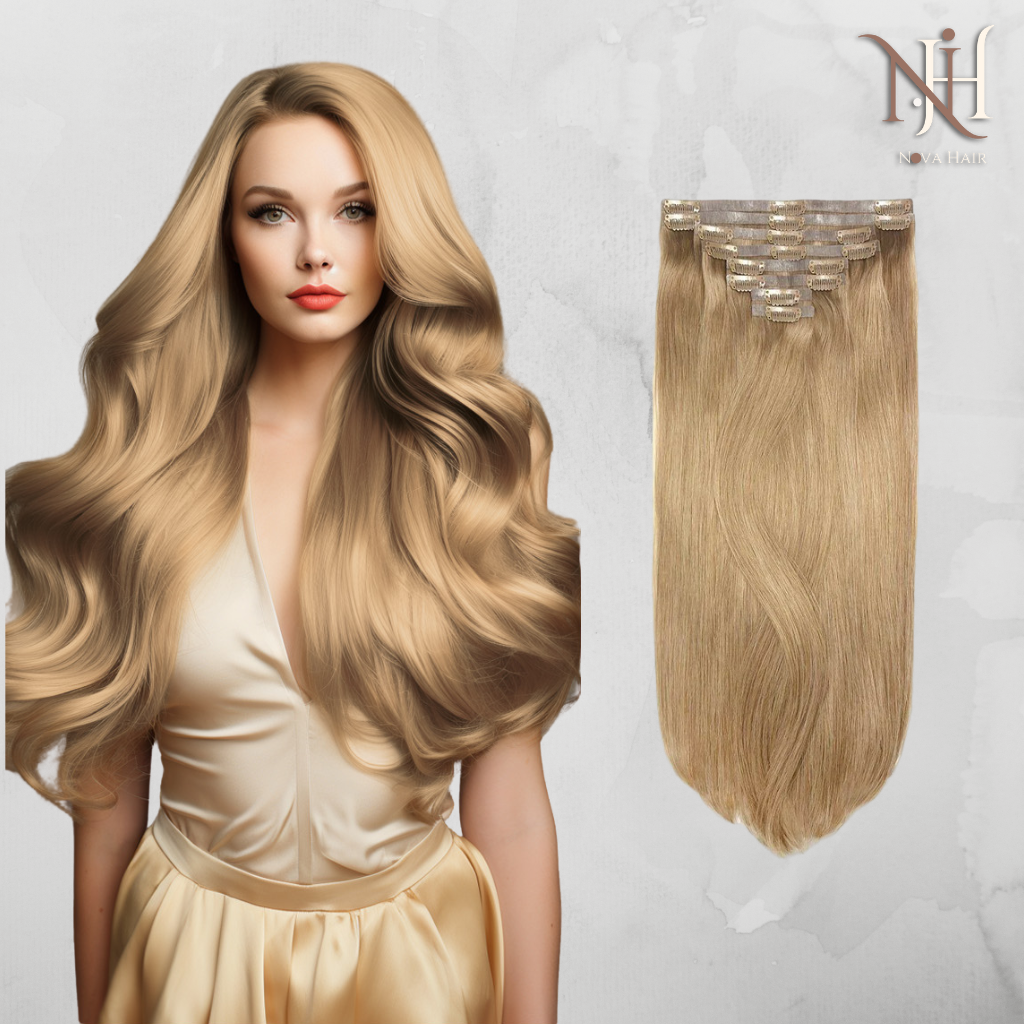 Extensii Clip-On Blond Sampanie 27 D