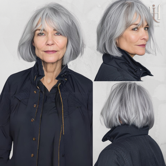 Peruca Madame Bob Scurt cu Breton Silver Gray