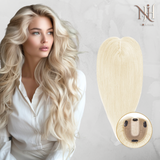 Semiperucă Clasică Blond Platinat 60