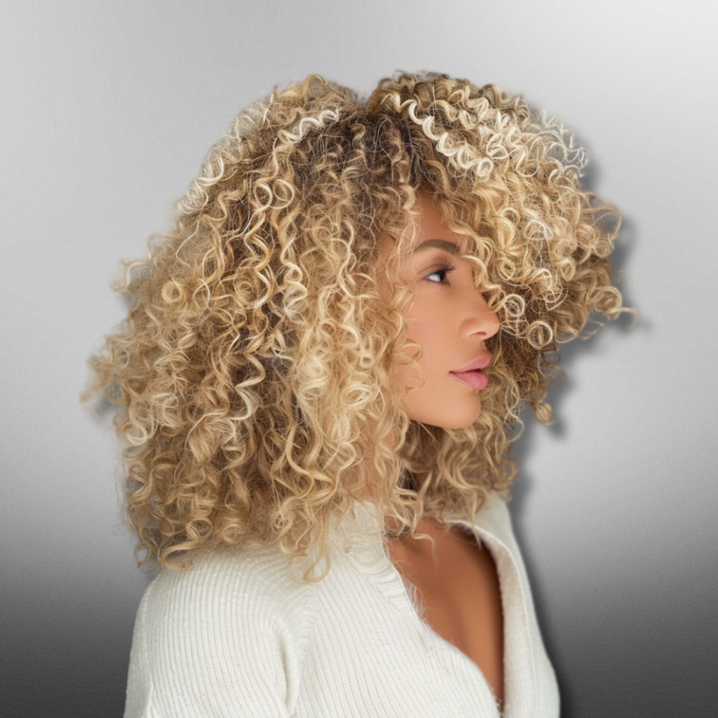 Peruca Afro Blond Inchis