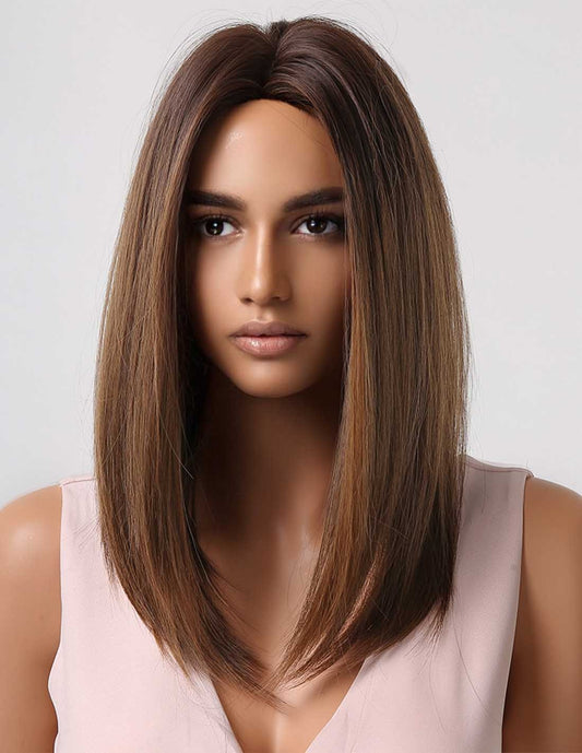 Peruca Par Sintetic PETRINA  Balayage Saten Ciocolatiu/Saten Caramel