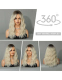 Peruca Par Sintetic LIDIA Ombre Blond Platinat