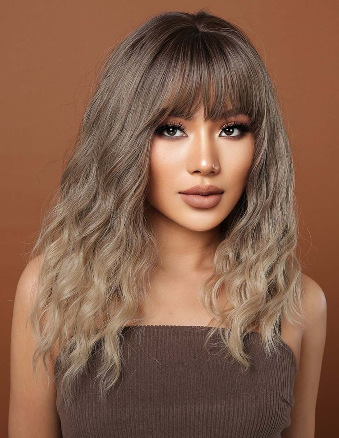 Peruca Par Sintetic NORA Balayage Gray