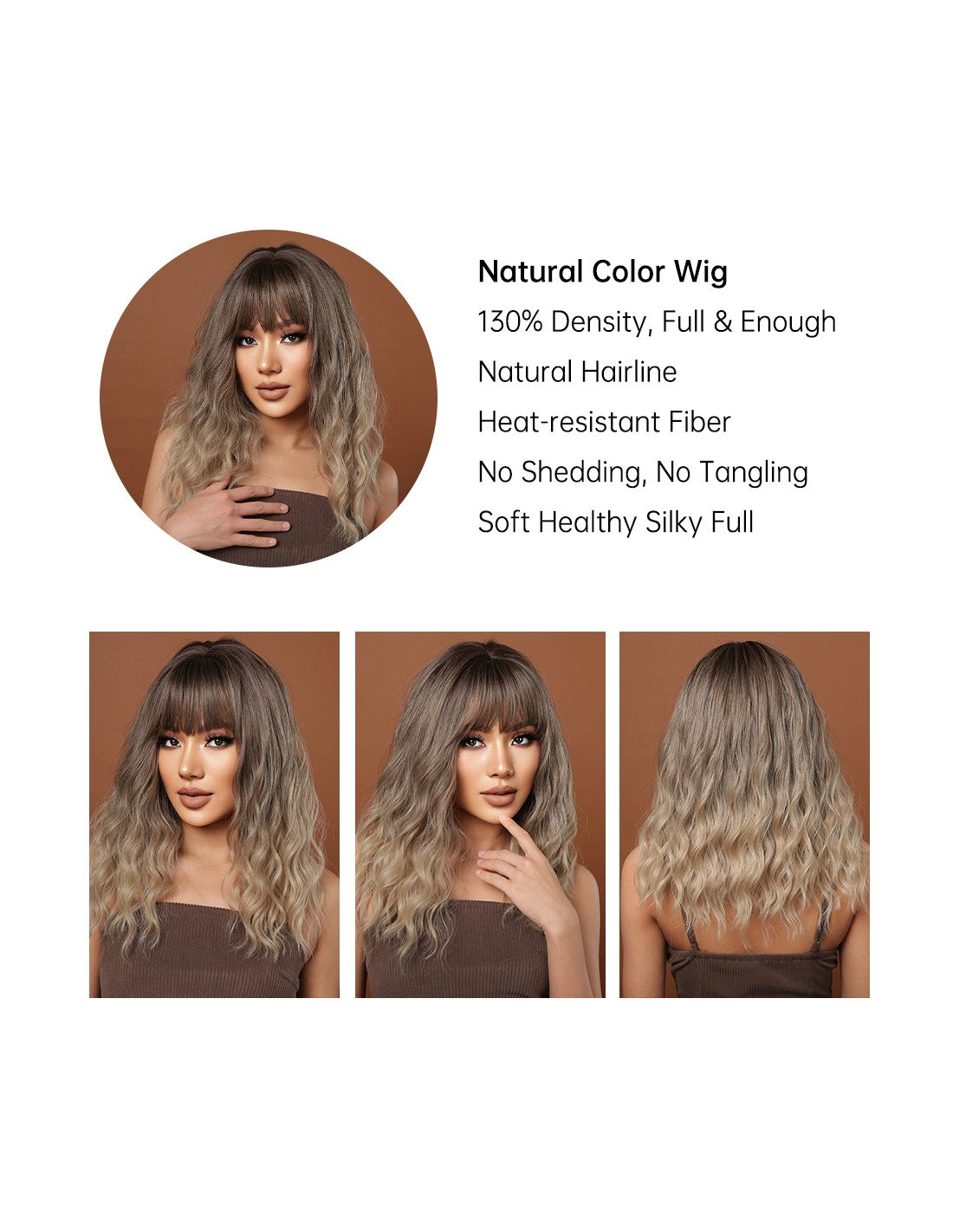 Peruca Par Sintetic NORA Balayage Gray