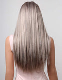 Peruca Par Sintetic TANIA  Balayage White Gray/ Saten Mediu