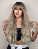 Peruca Par Sintetic FEODORA Ombre Saten Deschis/ Blond Platinat