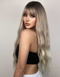 Peruca Par Sintetic FEODORA Ombre Saten Deschis/ Blond Platinat