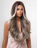 Peruca Look Natural GIOVANA Balayage Saten Ciocolatiu/ White Blonde