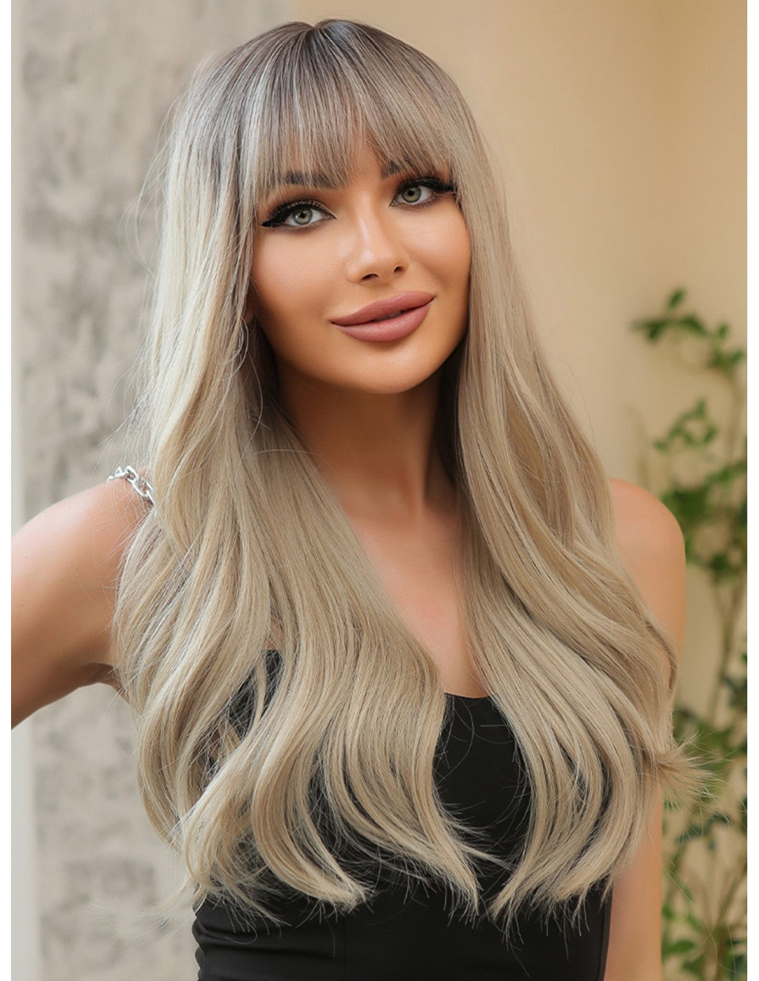 Peruca Par Sintetic HELGA Blond Cenusiu Balayage