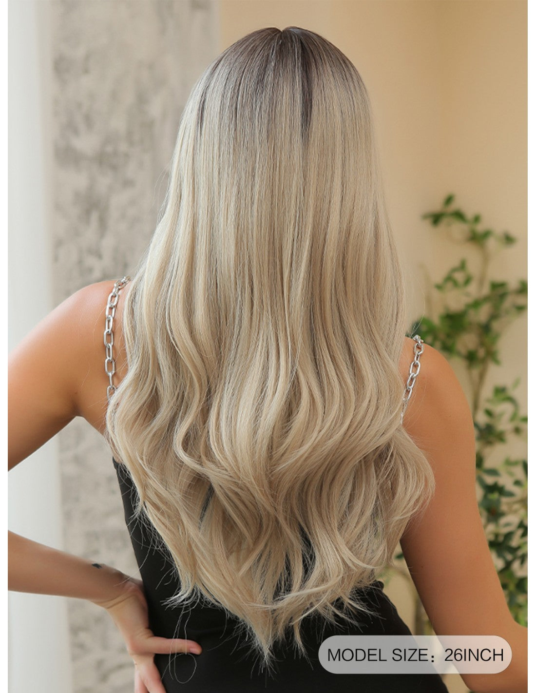 Peruca Par Sintetic HELGA Blond Cenusiu Balayage