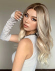 Peruca Par Sintetic HERTA  Balayage Saten Deschis/Blond Platinat