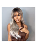 Peruca Par Sintetic IRISA  Balayage Saten Inchis/Light Grey/White Blonde