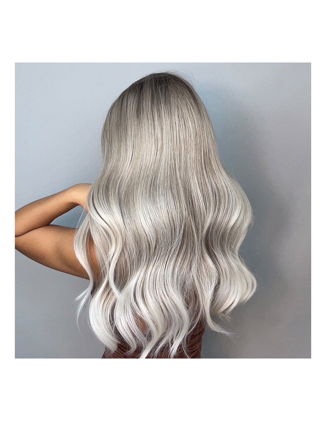 Peruca Par Sintetic IRISA  Balayage Saten Inchis/Light Grey/White Blonde