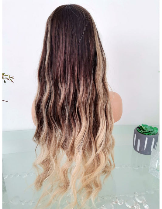 Peruca Par Sintetic TABITA  Balayage Saten Mediu/Blond Censiu