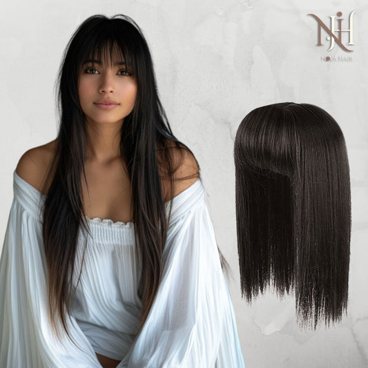 Semiperucă Cu Breton Negru Natural 1B